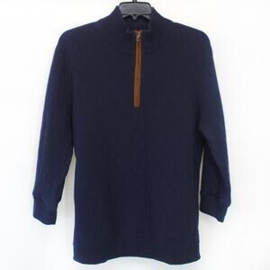 Brooks Brothers Merino Wool Quilted Knit Casual Pullover Sweater Golf Zip XXL